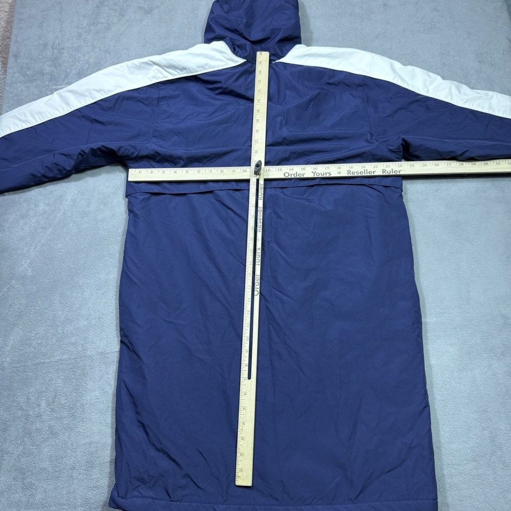 VINTAGE Nike Parka Jacket Mens M Sideline Bench Coat Full Length Insulated Y2K - Picture 7 of 8